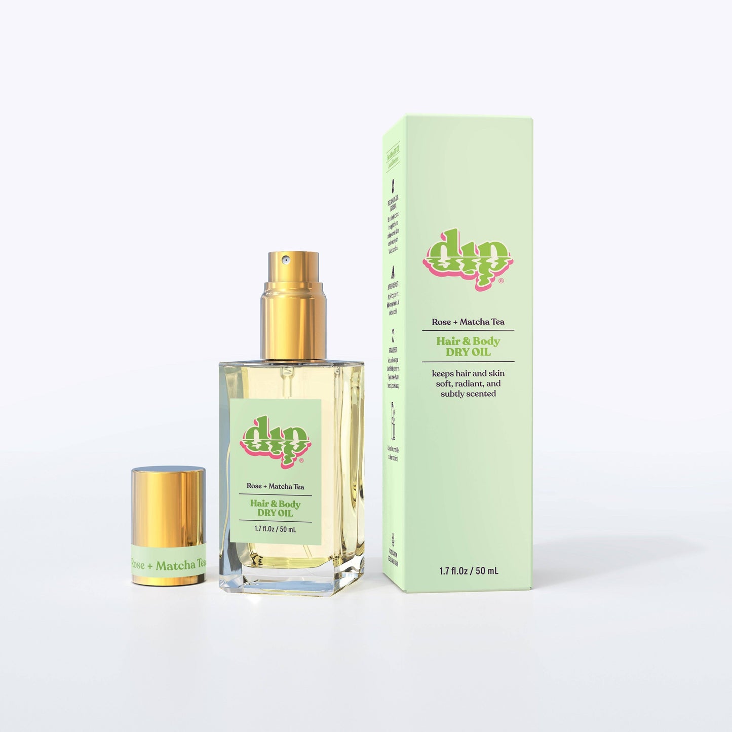 Rose & Matcha Tea
- Dip Hair & Body Dry Oil