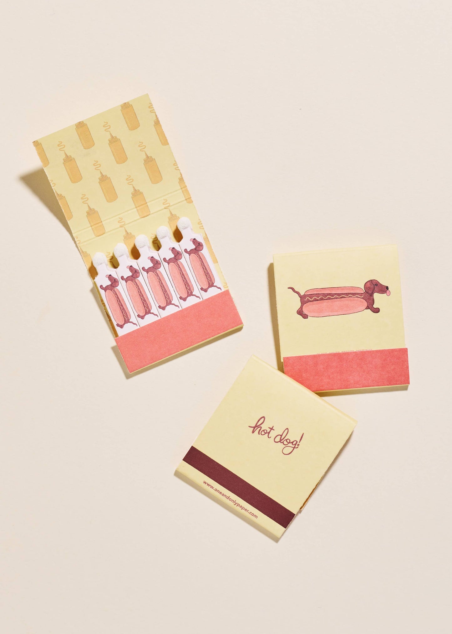 One & Only Paper - Hot Dog Printed 10 Stem Matchbook