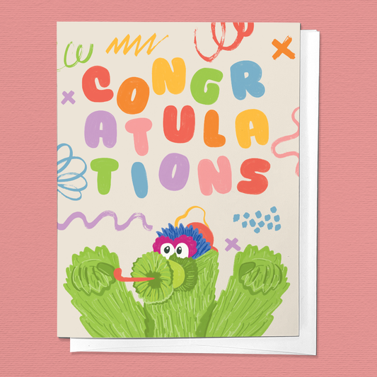Parcel Island - Congratulations Philly Phanatic Baseball Greeting Card