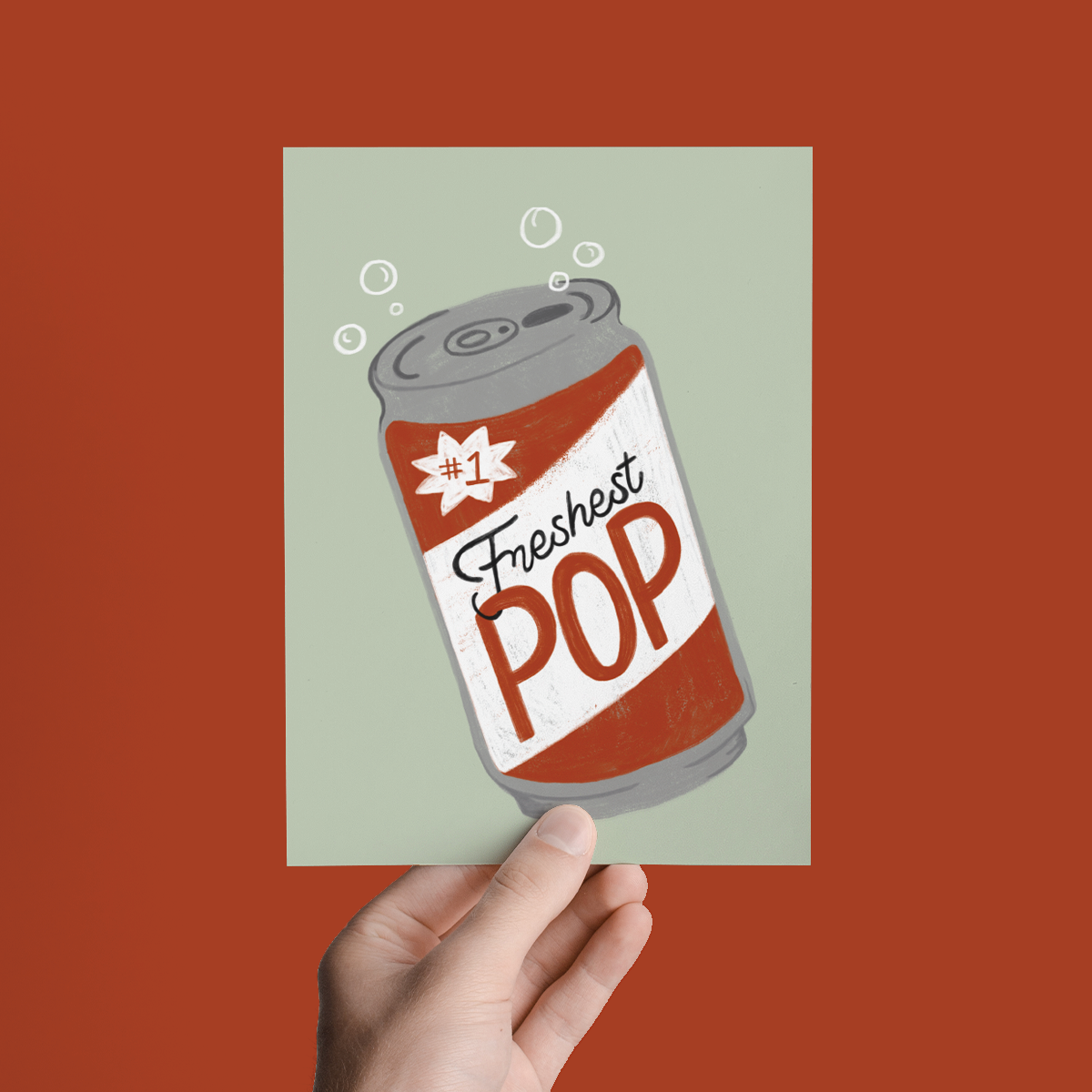 Parcel Island - The Freshest Pop Soda Can Father's Day Greeting Card