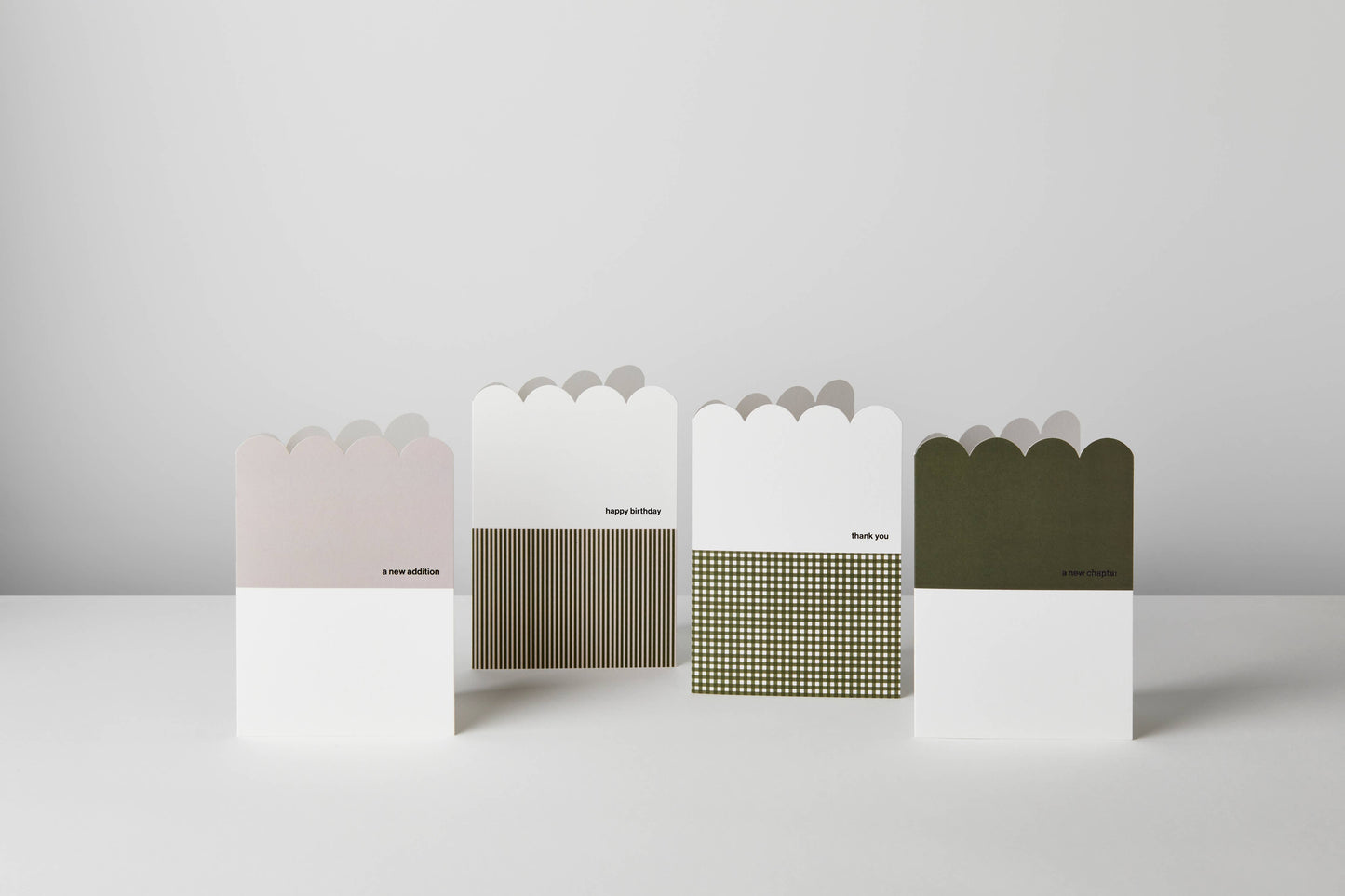 Scalloped Green ‘Thank You’ Card
