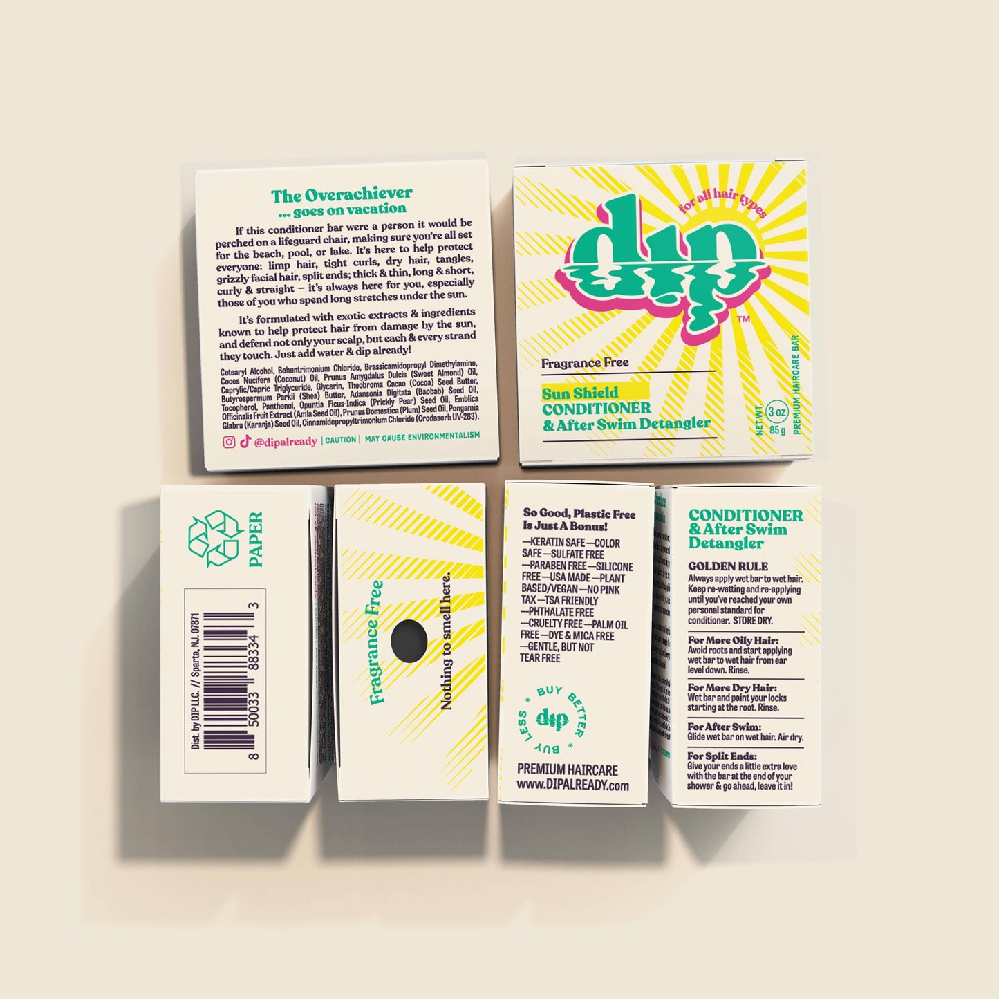Sun Shield: Conditioner Bar & After Swim Detangler