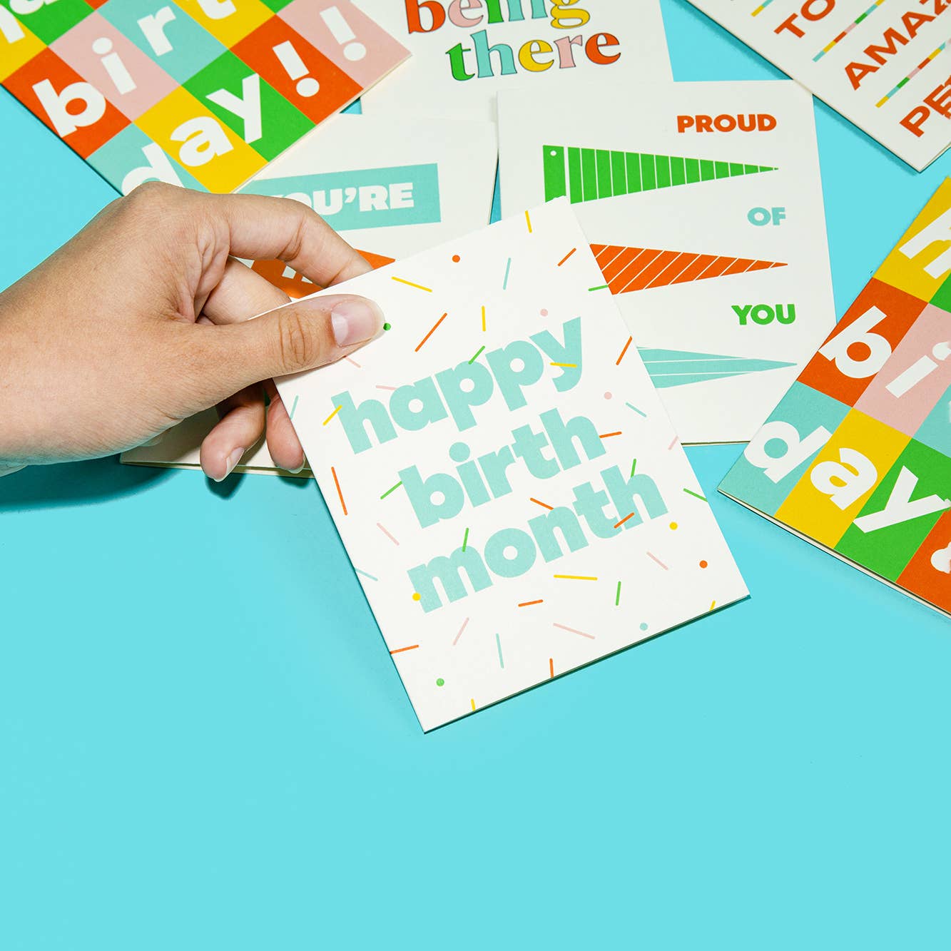 paper&stuff - Happy Birth-month Birthday Greeting Card