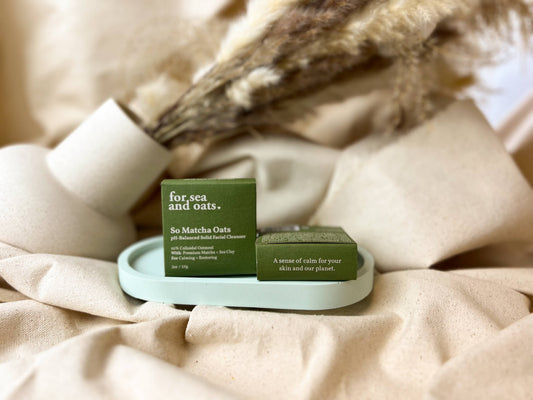 So Matcha Oats pH-Balanced Solid Facial Cleanser | Unscented