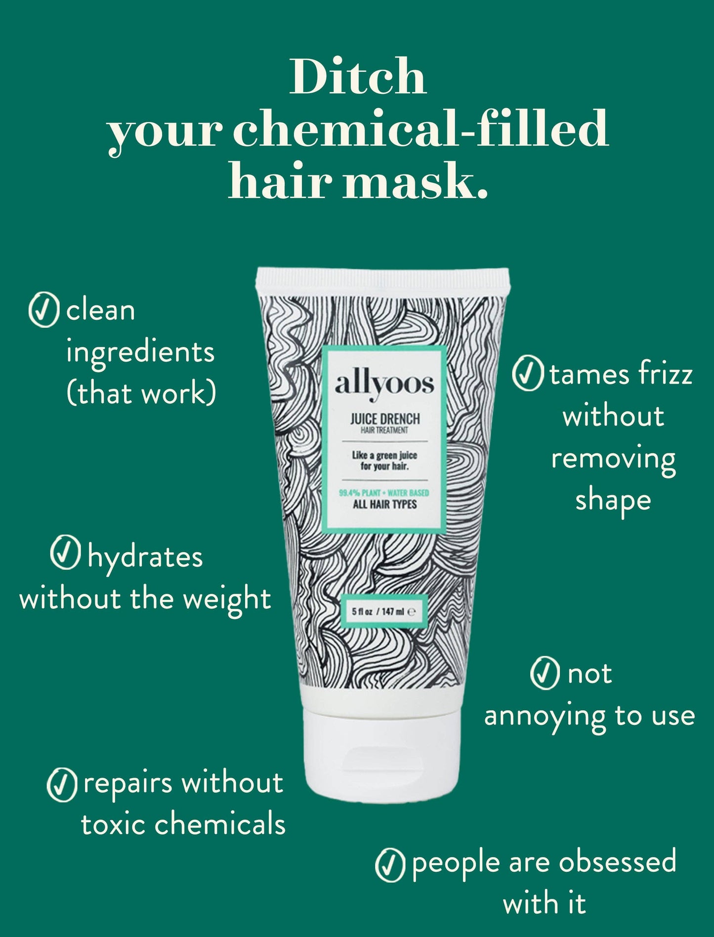 allyoos - Juice Drench, Hair Mask