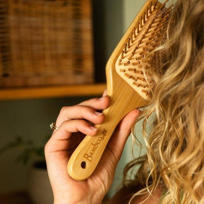 Square Bamboo Paddle Hairbrush