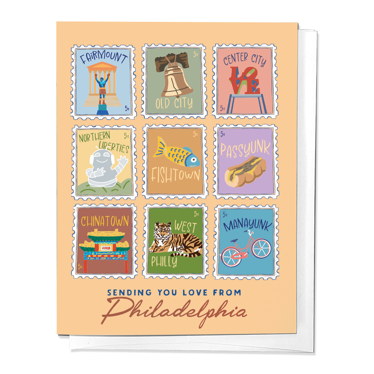Sending You Love From Philadelphia Greeting Card