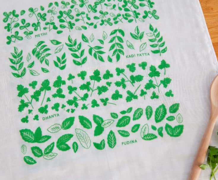 Desi Greens Flour Sack Towel