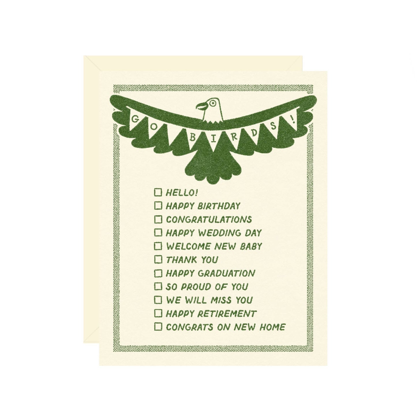 Go Birds Philadelphia Greeting Card
