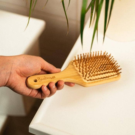 Square Bamboo Paddle Hairbrush