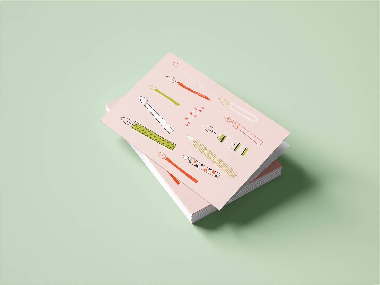 Pink Birthday Candles Card