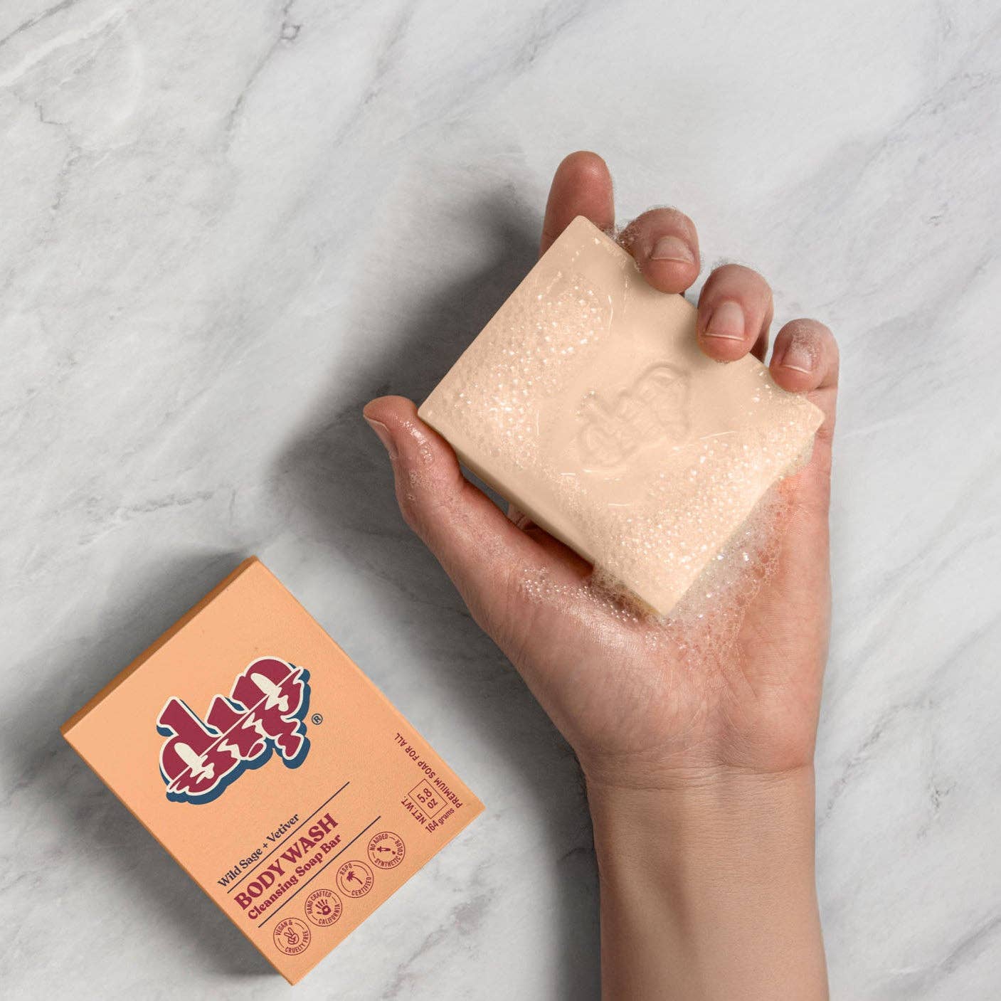 Wild Sage & Vetiver
- Dip Body Wash Cleansing Soap Bar