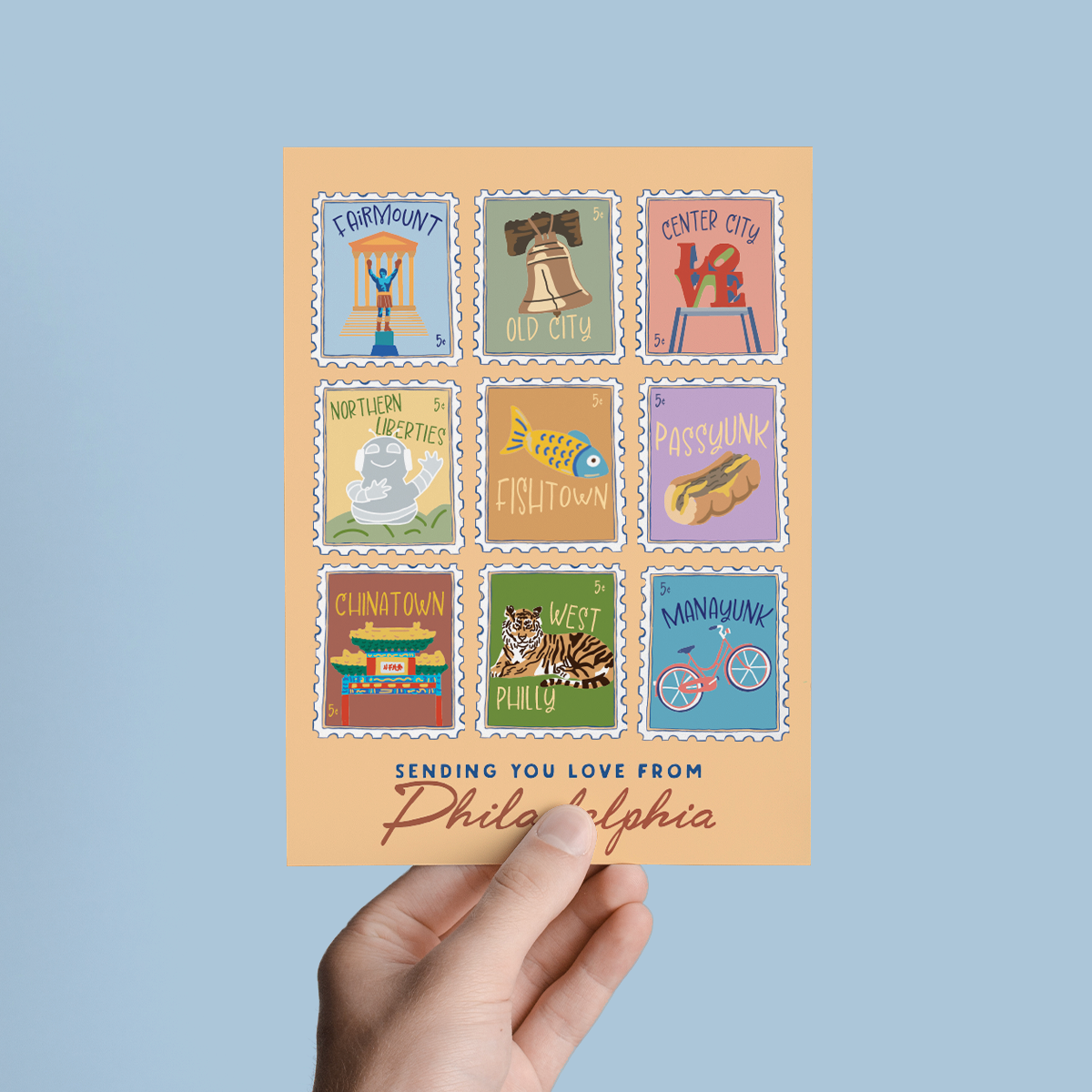 Sending You Love From Philadelphia Greeting Card
