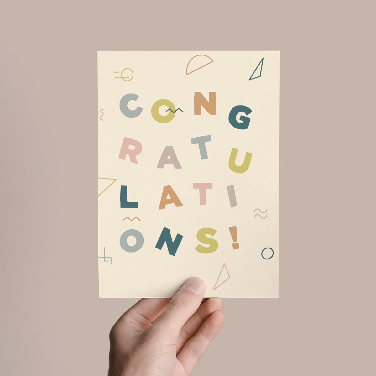 Congratulations Typography Greeting Card