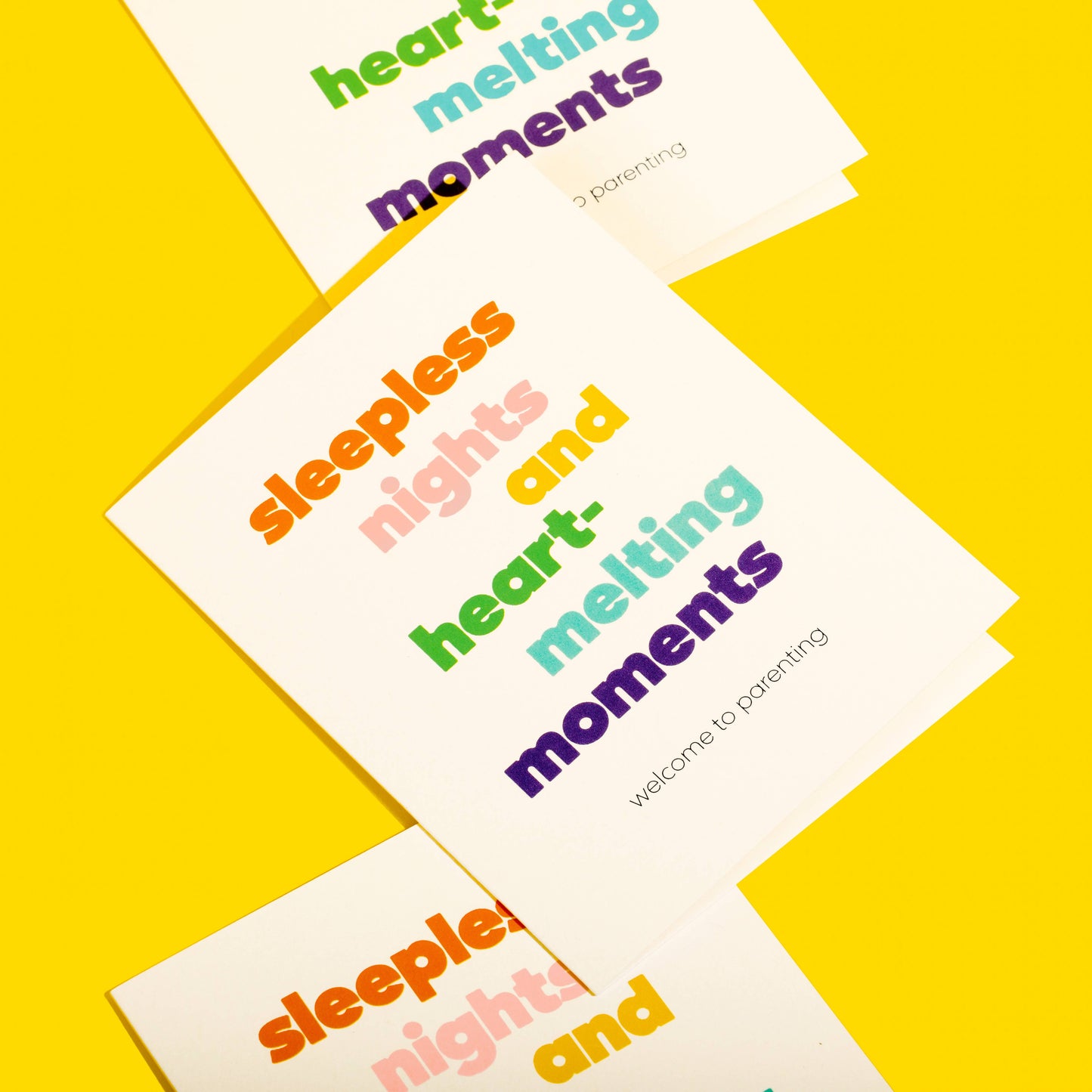 Sleepless Nights & Heart Melting Moments Greeting Card