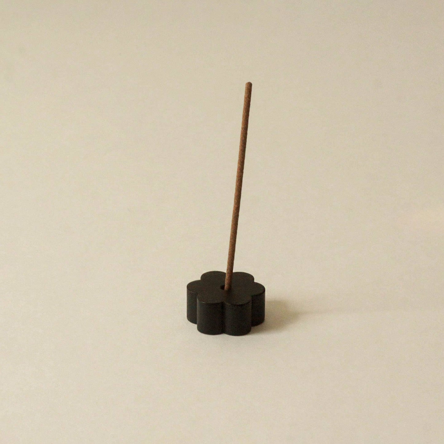 Cedar and Myrrh - Flower Black Brass Incense Holder