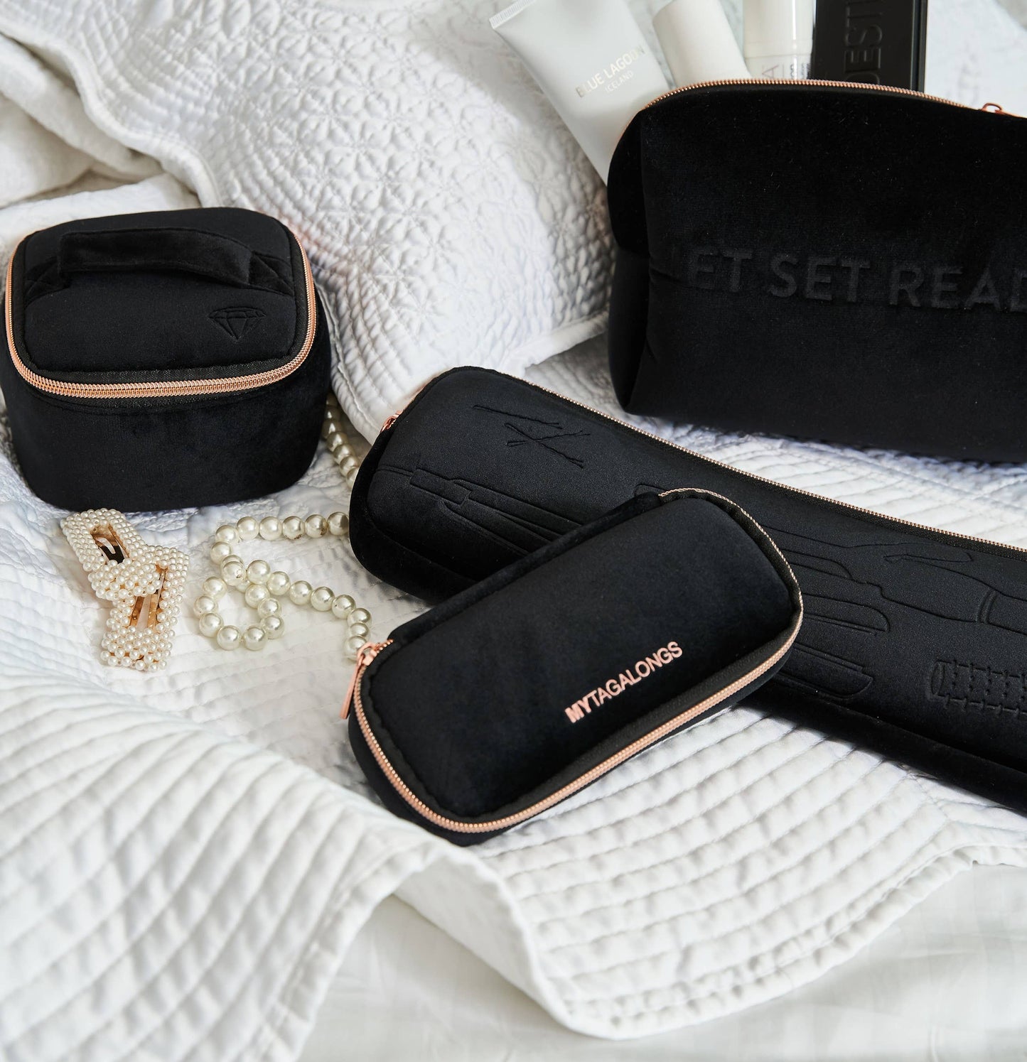 COSMETIC POUCH - VIXEN BLACK (velour finish)