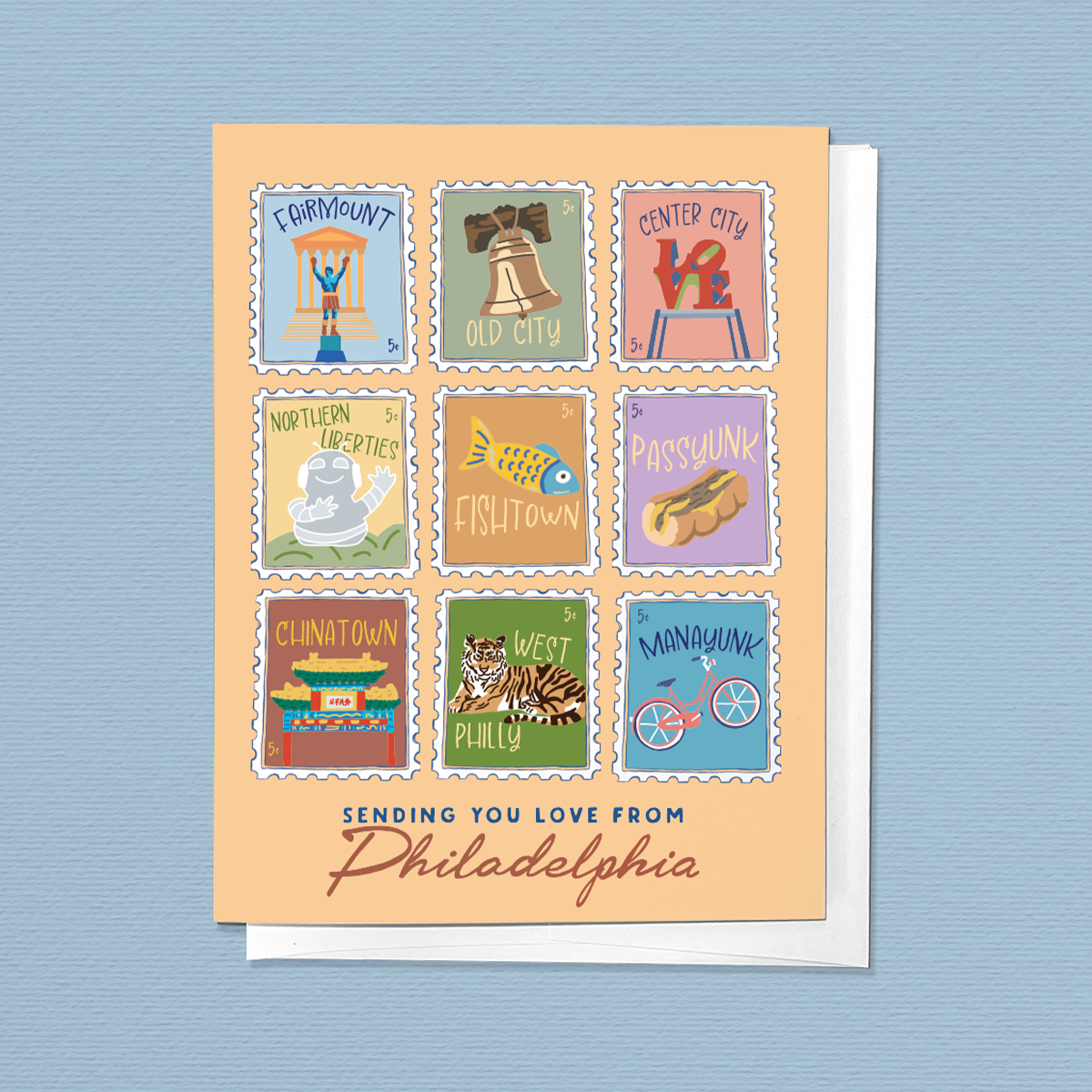 Sending You Love From Philadelphia Greeting Card