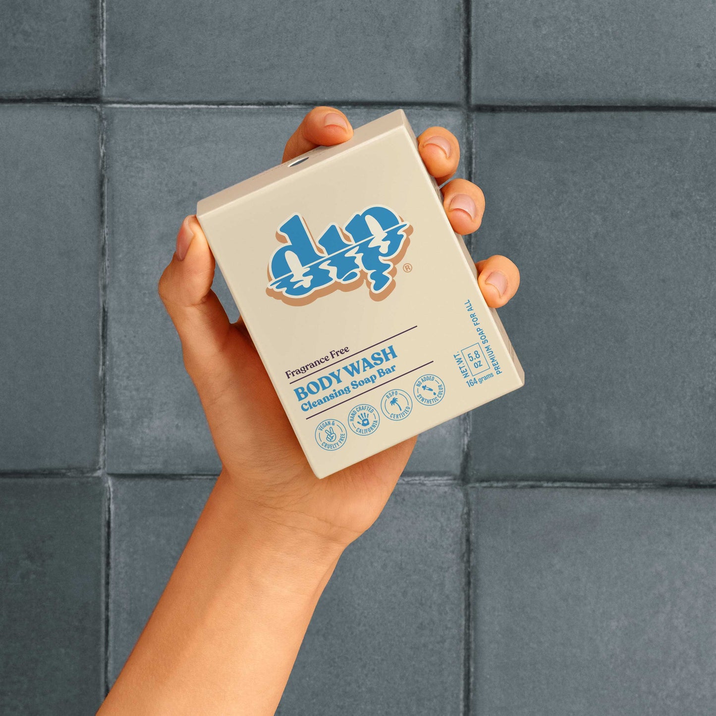 Fragrance Free
- Dip Body Wash Cleansing Soap Bar