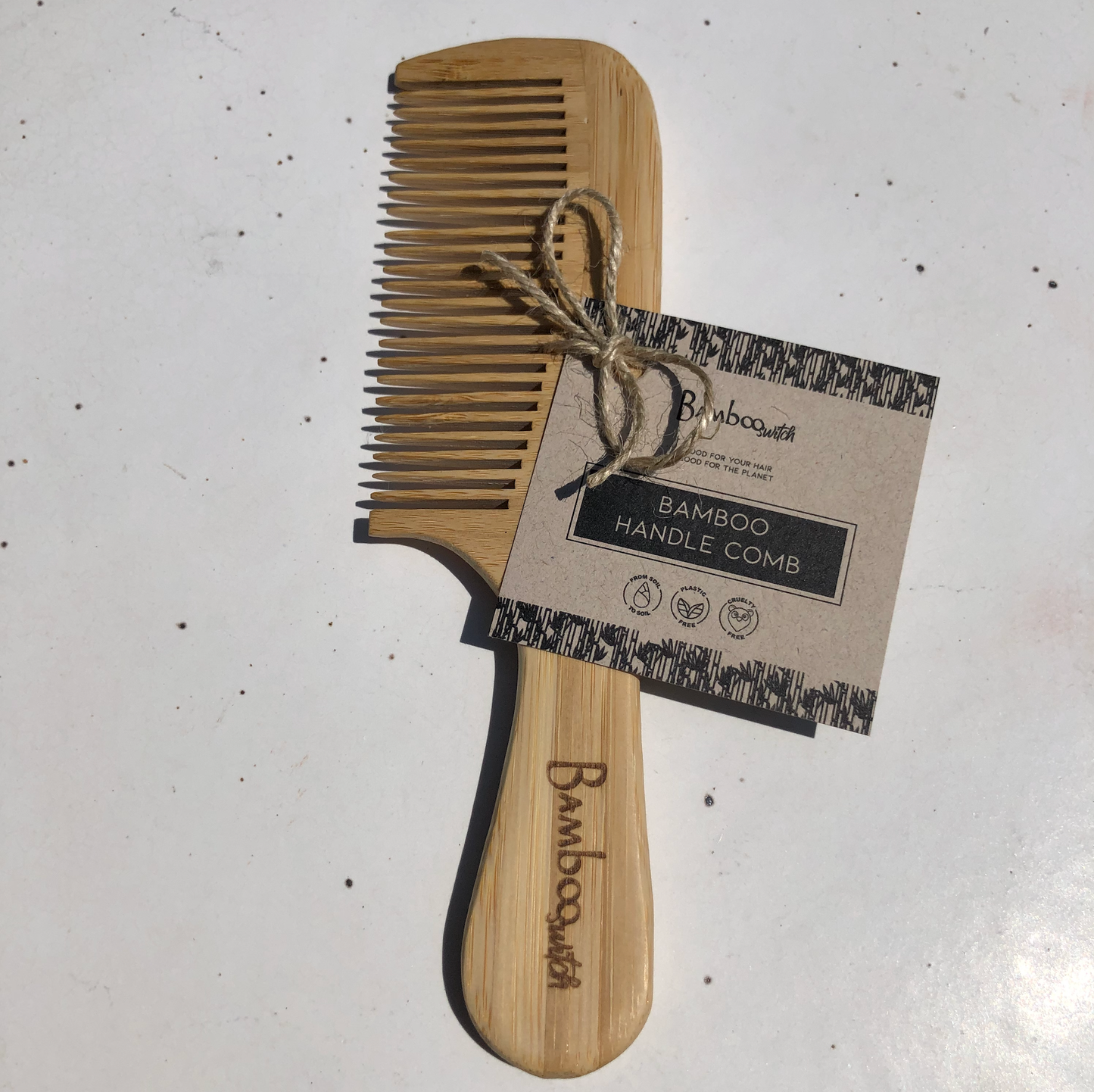 Bamboo Handled Comb