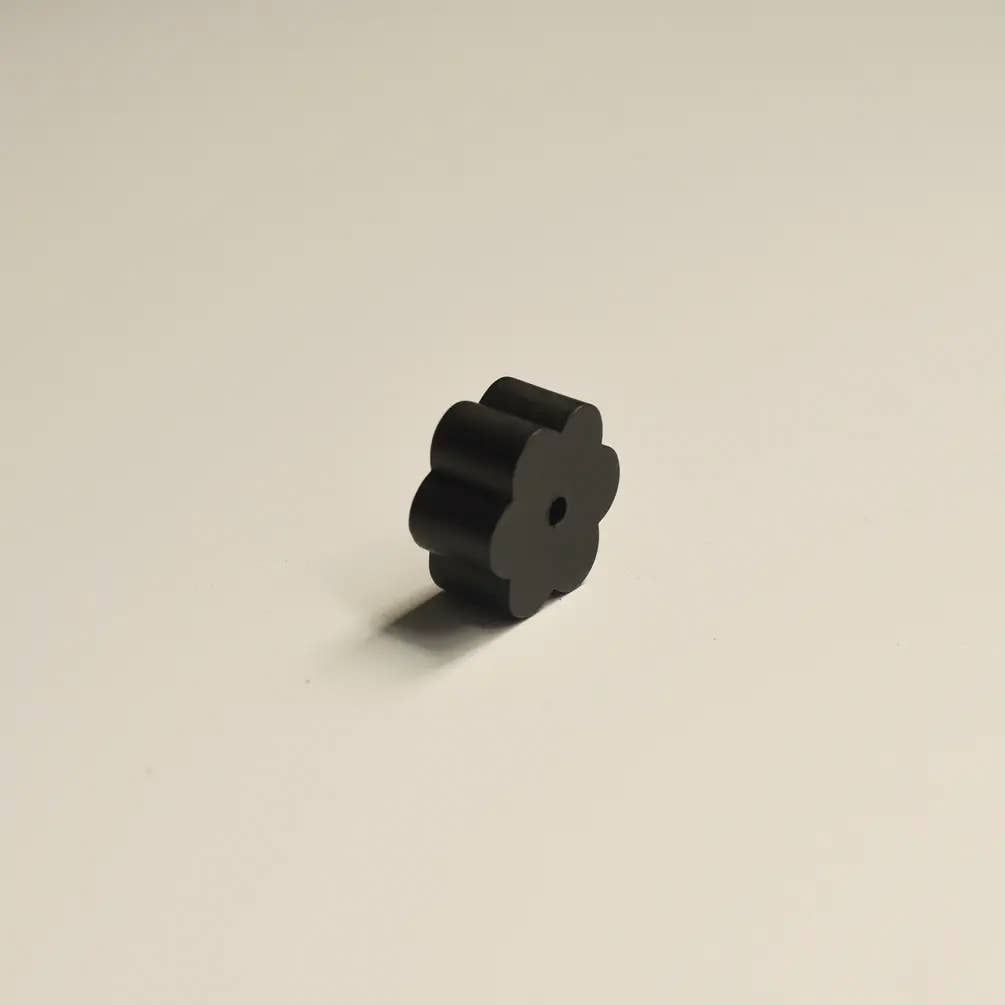 Cedar and Myrrh - Flower Black Brass Incense Holder