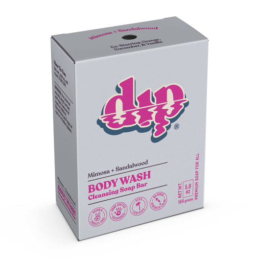 Mimosa & Sandalwood
- Dip Body Wash Cleansing Soap Bar