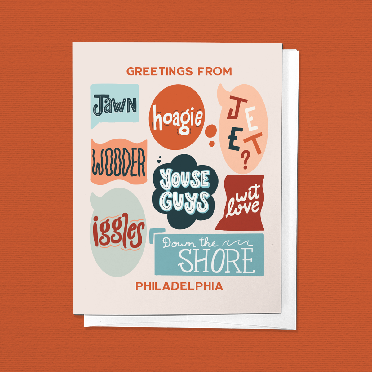 Greetings from Philadelphia Greeting Card