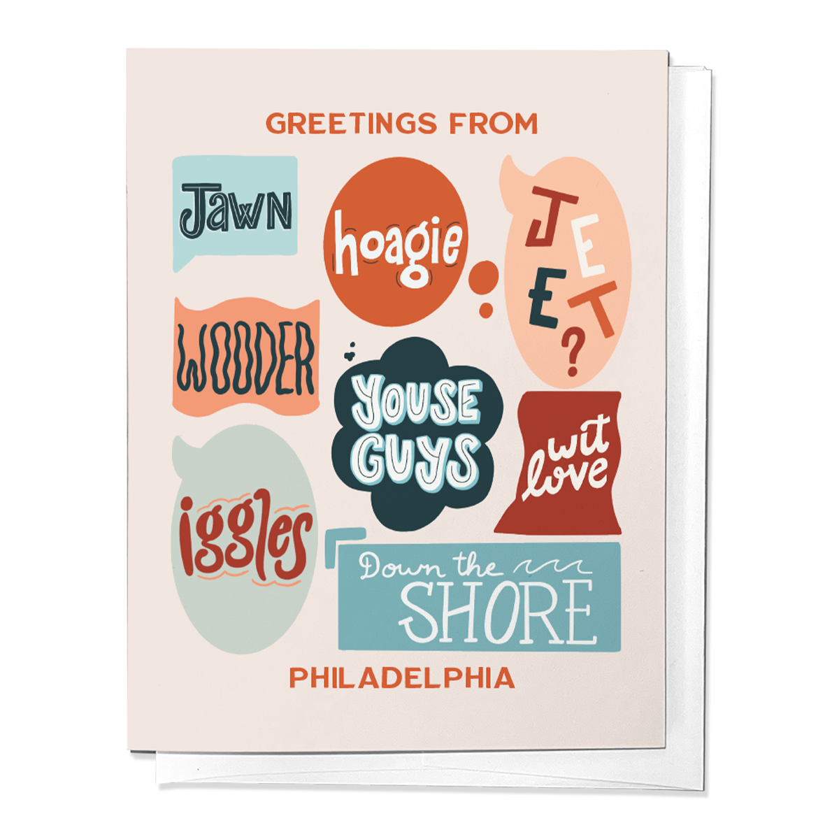 Greetings from Philadelphia Greeting Card