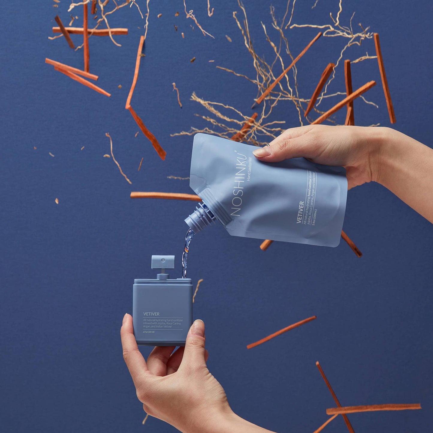 Noshinku - VETIVER REFILLABLE POCKET SANITIZER