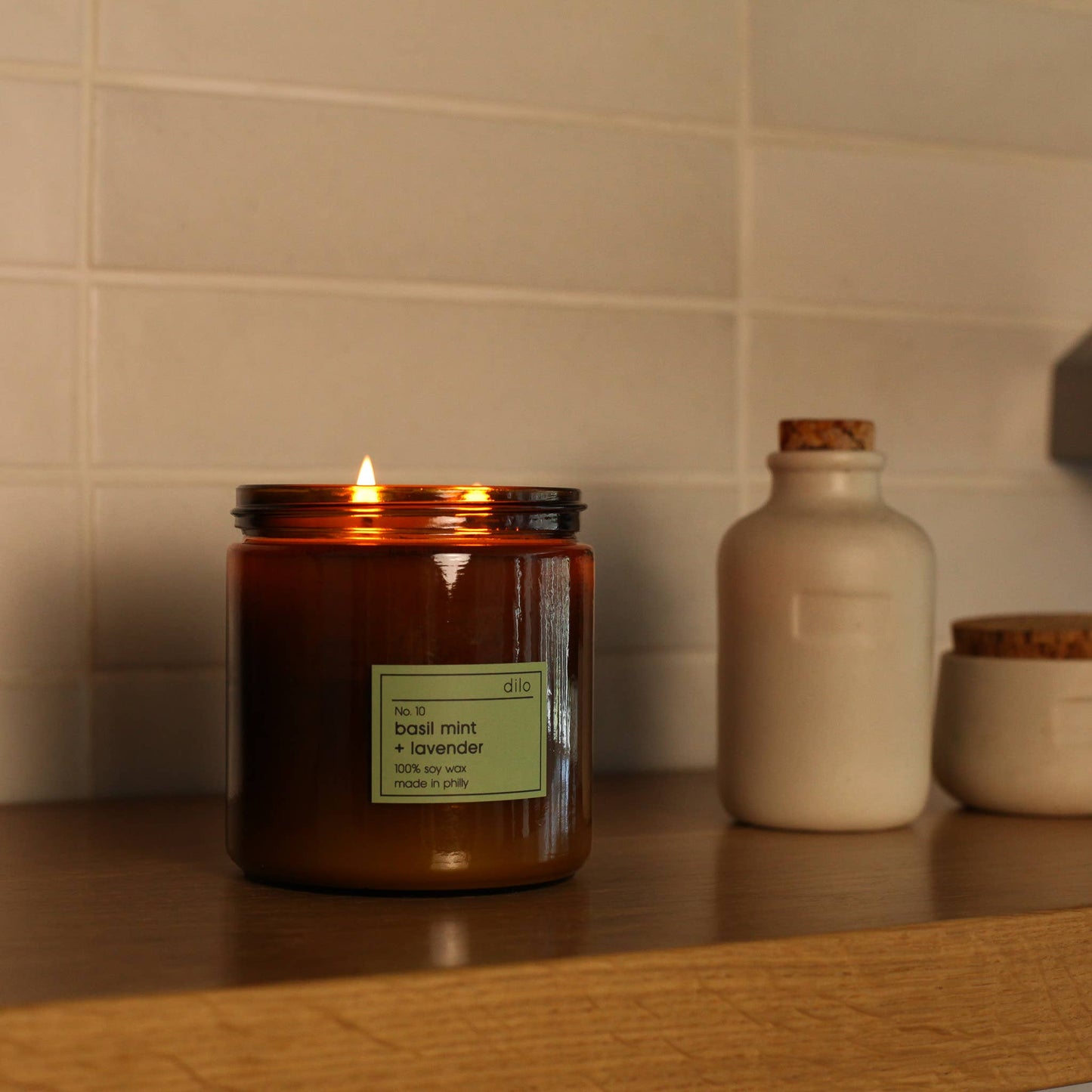 No. 10 Basil Mint + Lavender Candle