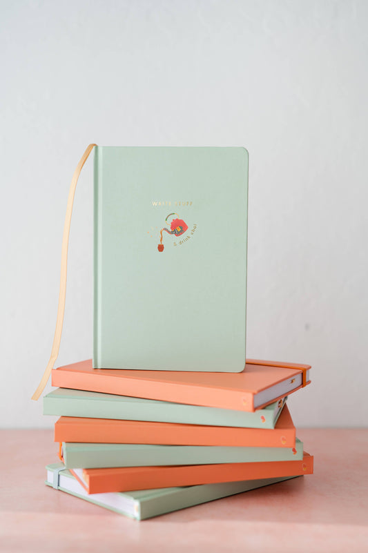 Journal with ribbon bookmark
