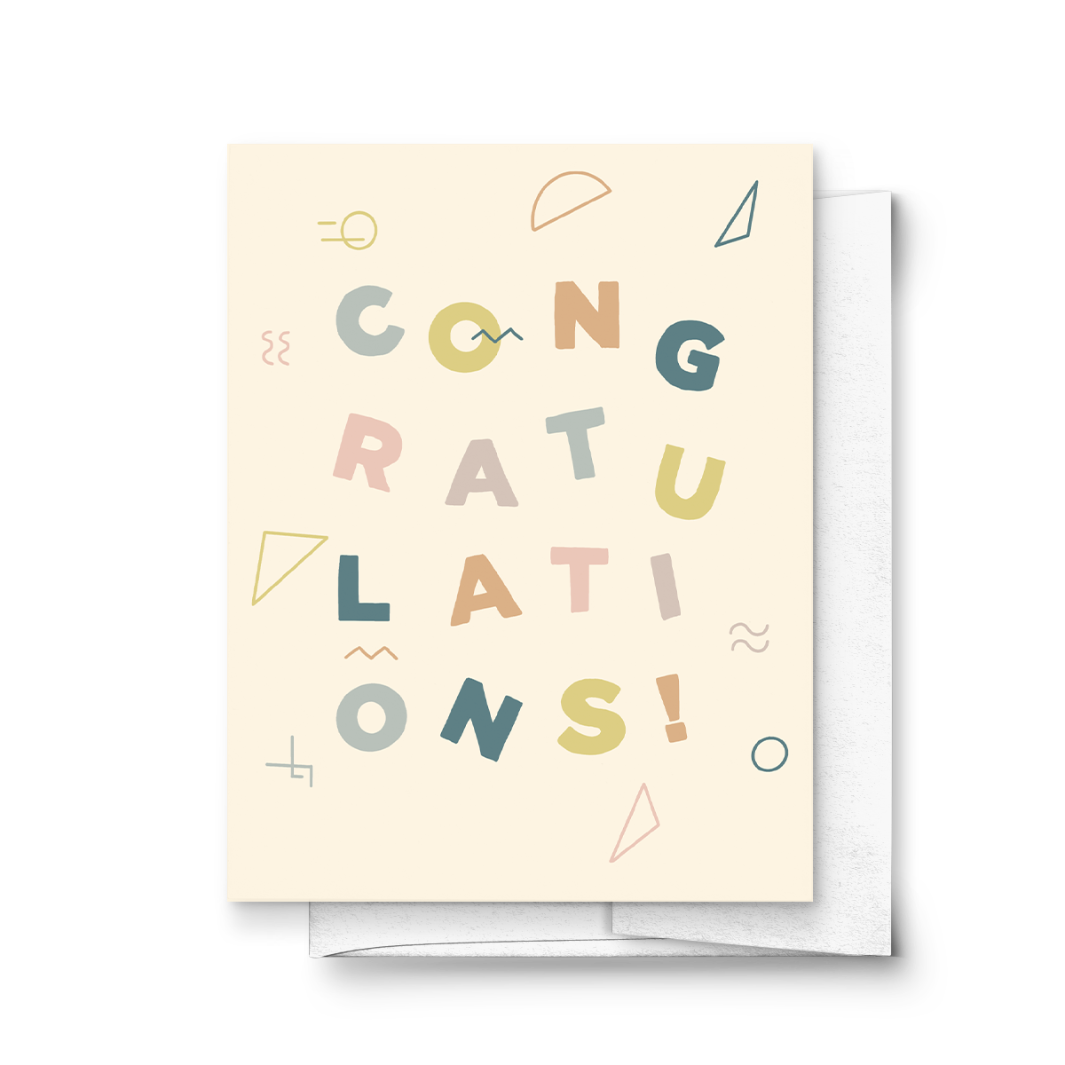 Congratulations Typography Greeting Card