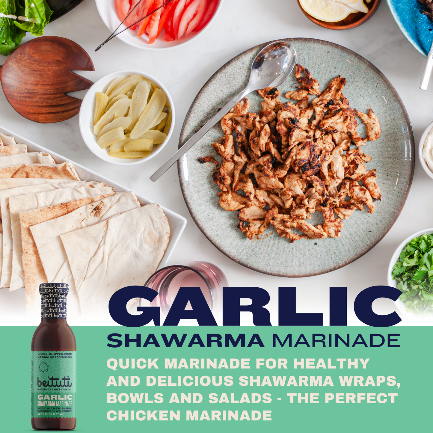 Garlic Shawarma Marinade, made with Avocado oil