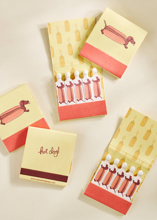 One & Only Paper - Hot Dog Printed 10 Stem Matchbook