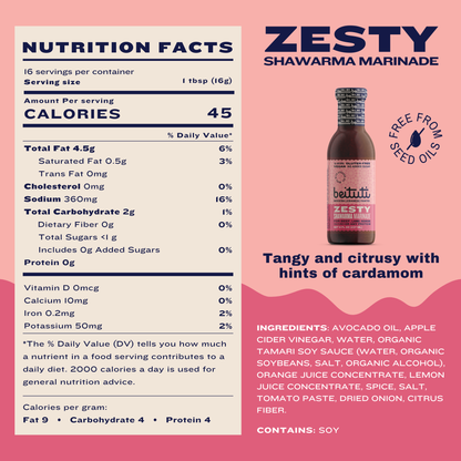 beituti - Zesty Shawarma Marinade, made with Avocado Oil