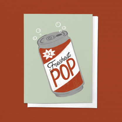 Parcel Island - The Freshest Pop Soda Can Father's Day Greeting Card