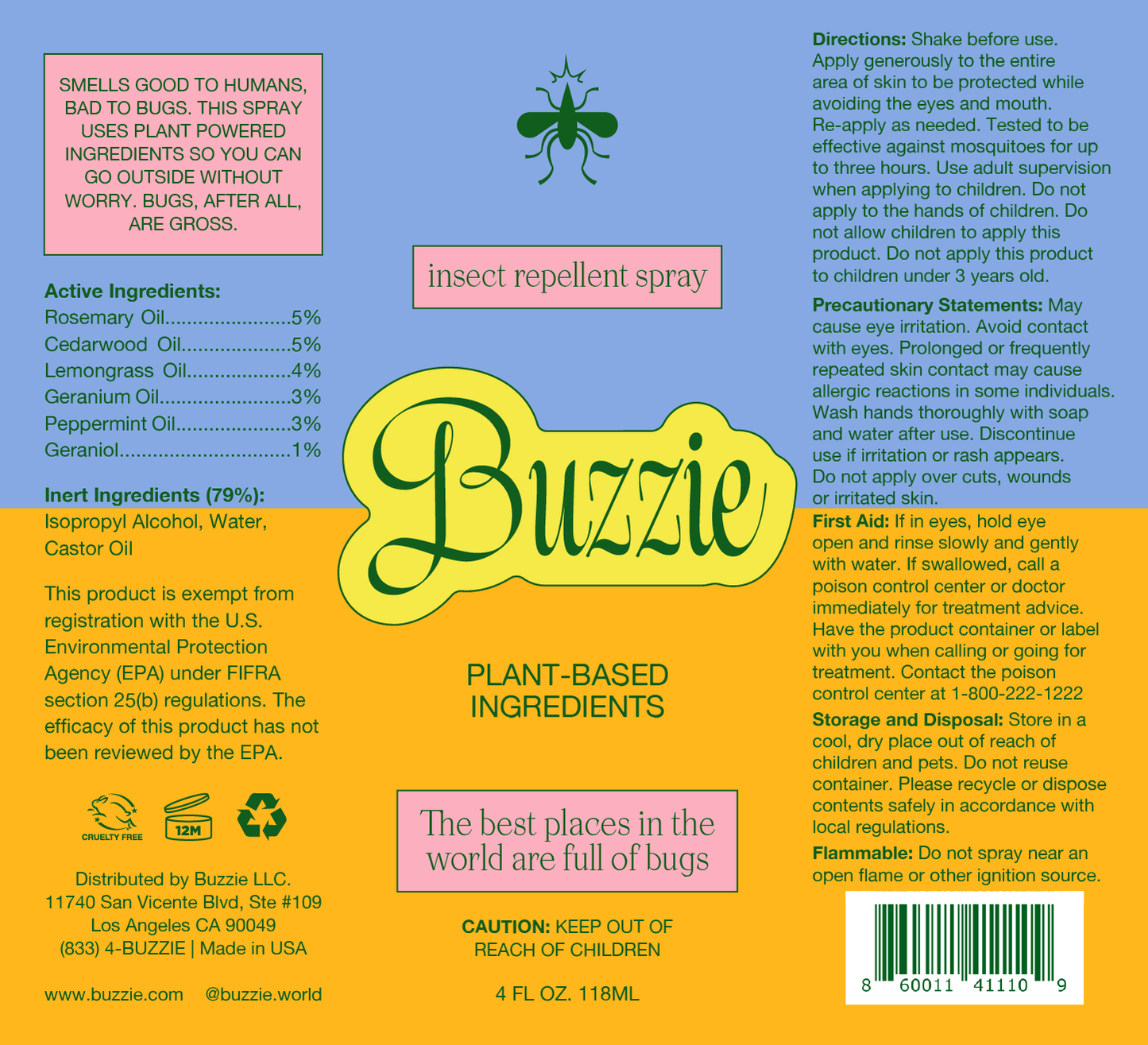 Buzzie - Insect Repellent Spray
