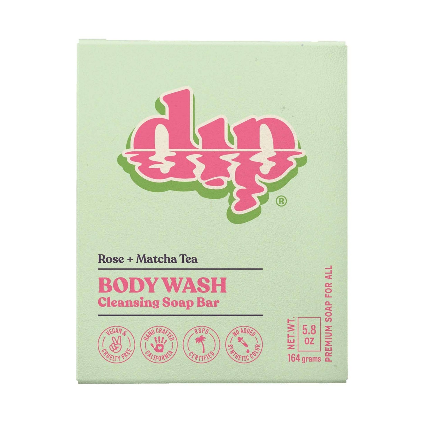 Rose & Matcha Tea
 - Dip Body Wash Cleansing Soap Bar