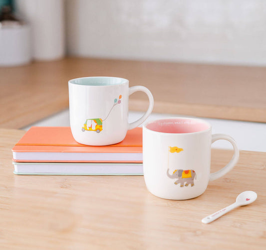 Rickshaw + Elephant Mug Duo