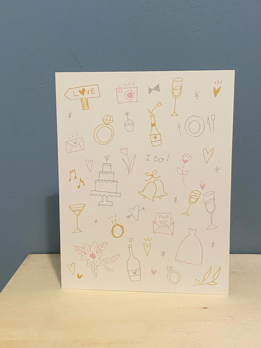 ‘I do’ Wedding Doodle Card