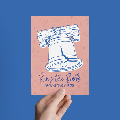 Parcel Island - Ring the Bells Philadelphia Wedding Congrats Greeting Card