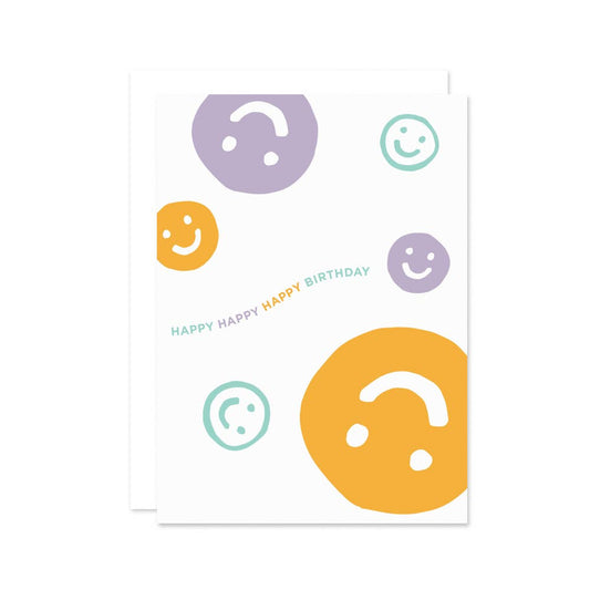 Birthday Smileys Greeting Card