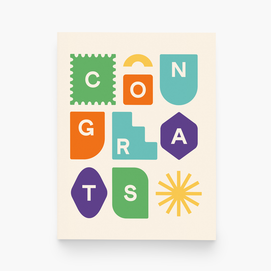 paper&stuff - Congrats Shapes Greeting Card