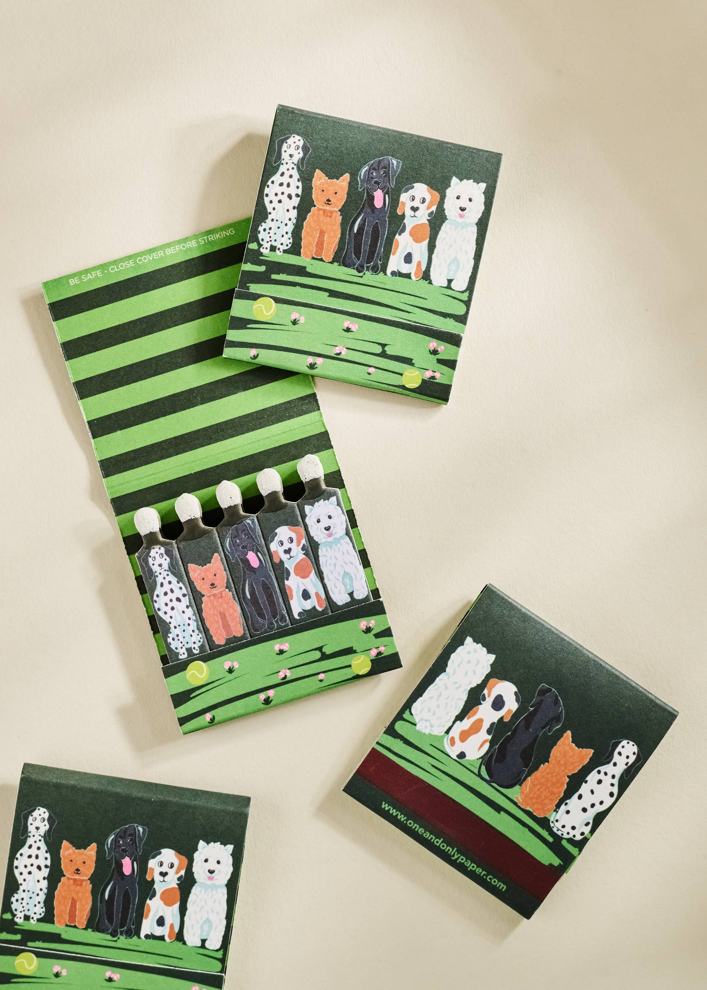One & Only Paper - Puppy Pals Printed 10 Stem Matchbook