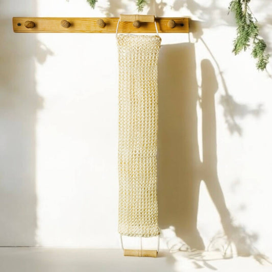 Sisal Exfoliating Body Strap with Bamboo Handle
