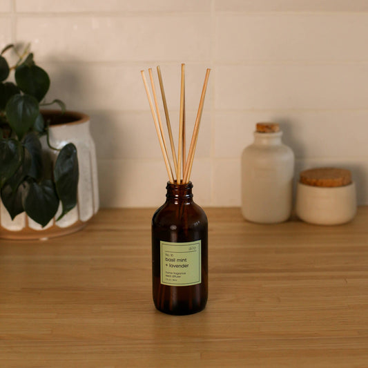 No. 10 Basil Mint + Lavender Reed Diffuser