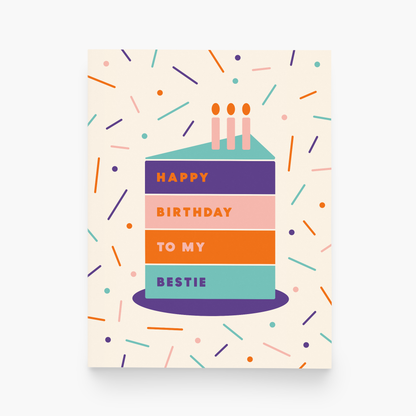 Happy Birthday Bestie Greeting Card