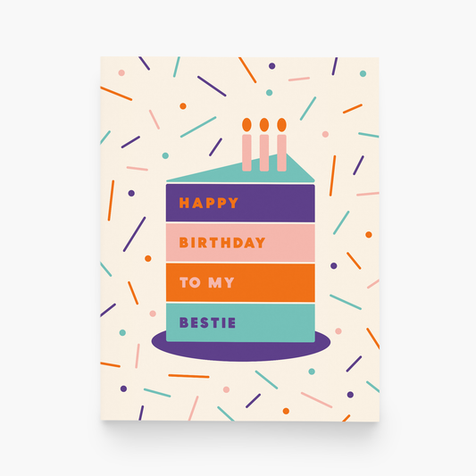 Happy Birthday Bestie Greeting Card