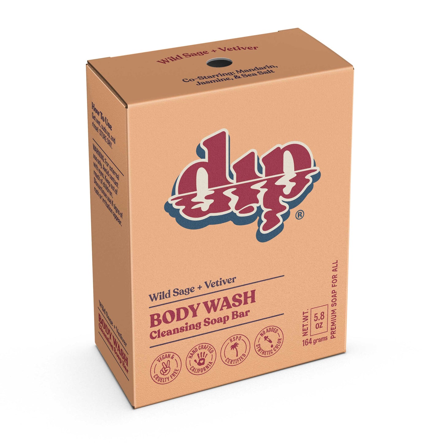 Wild Sage & Vetiver
 - Dip Body Wash Cleansing Soap Bar