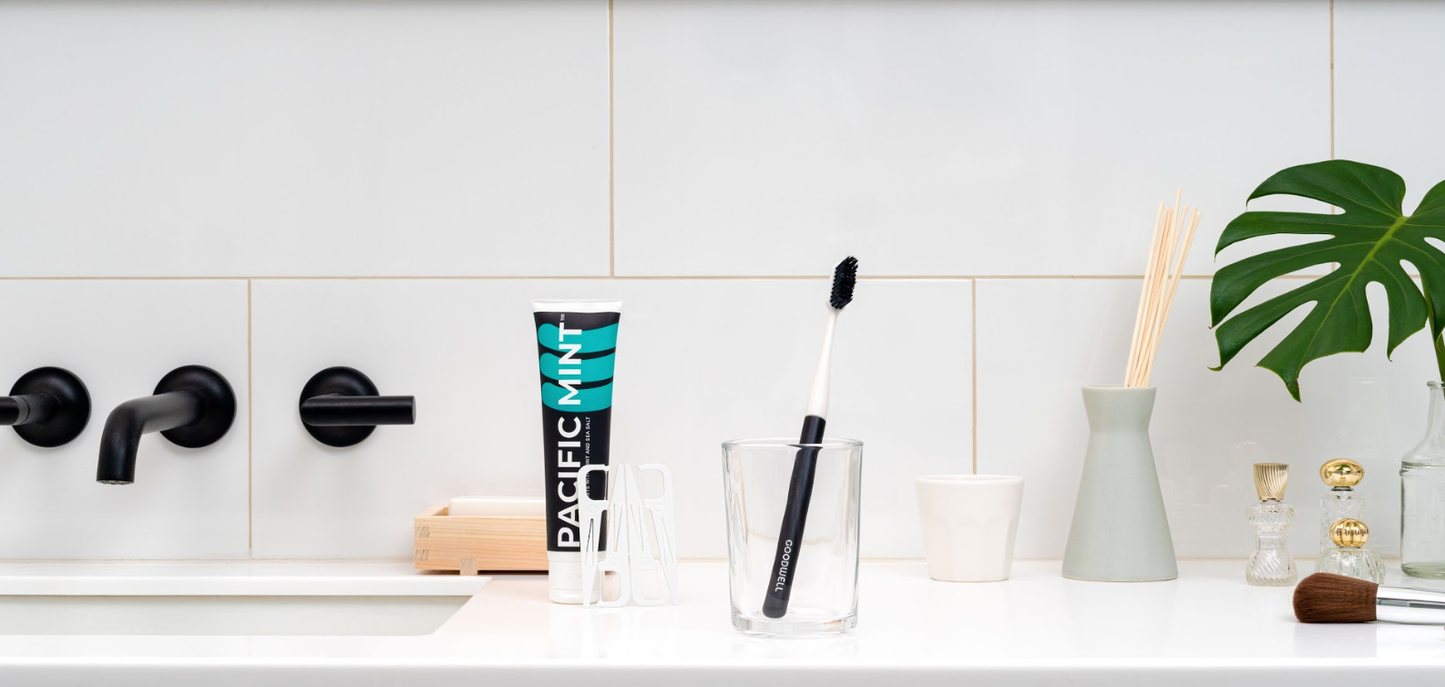 Aluminum Handle Toothbrush + Replaceable Brush Head